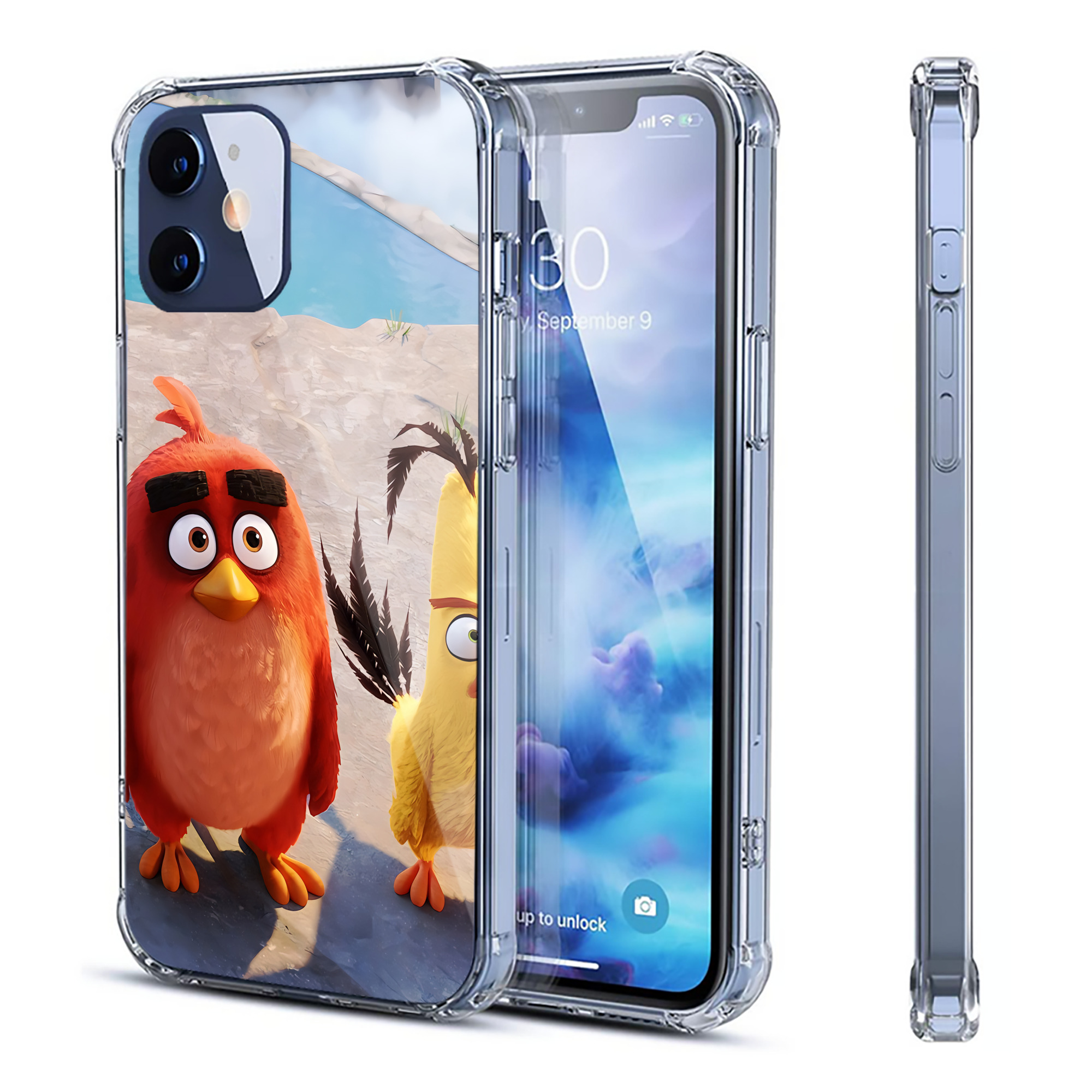 （画像用） Angry Birds アングリーバード 【iPhone 12シリーズ対応】透明スマホケース（クリアソフトケース）